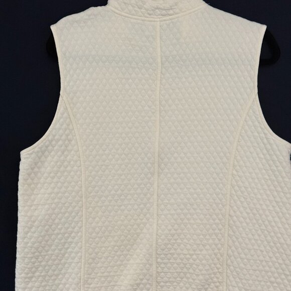 Windham Harbour Women's Winter White Sleeveless Zip Up Jacket/Vest Size XL - Picture 2 of 6